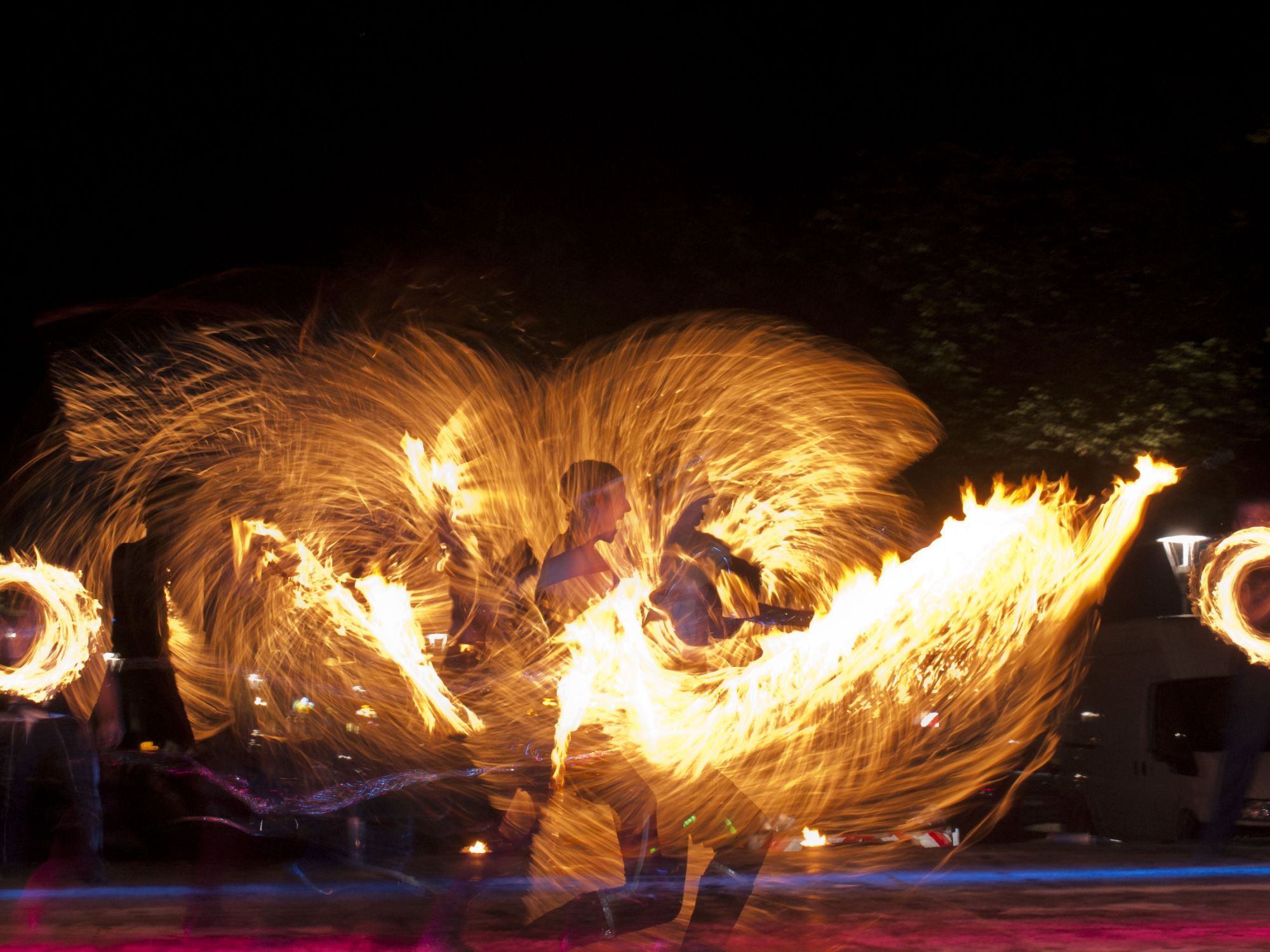 Feuertanz zum Abschluss vom Lichterfest in Brunsbüttel