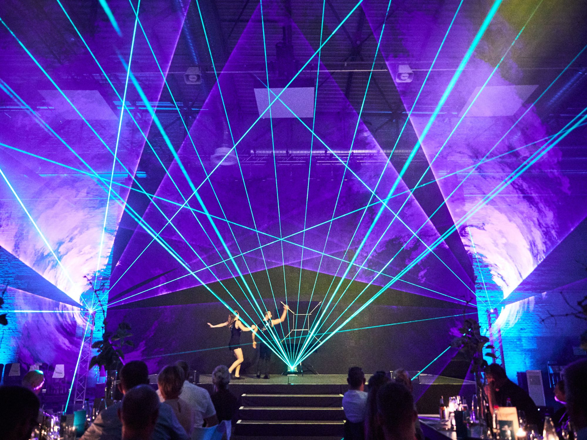 Licht- und Lasershow zum Firmenjubiläum in Köln