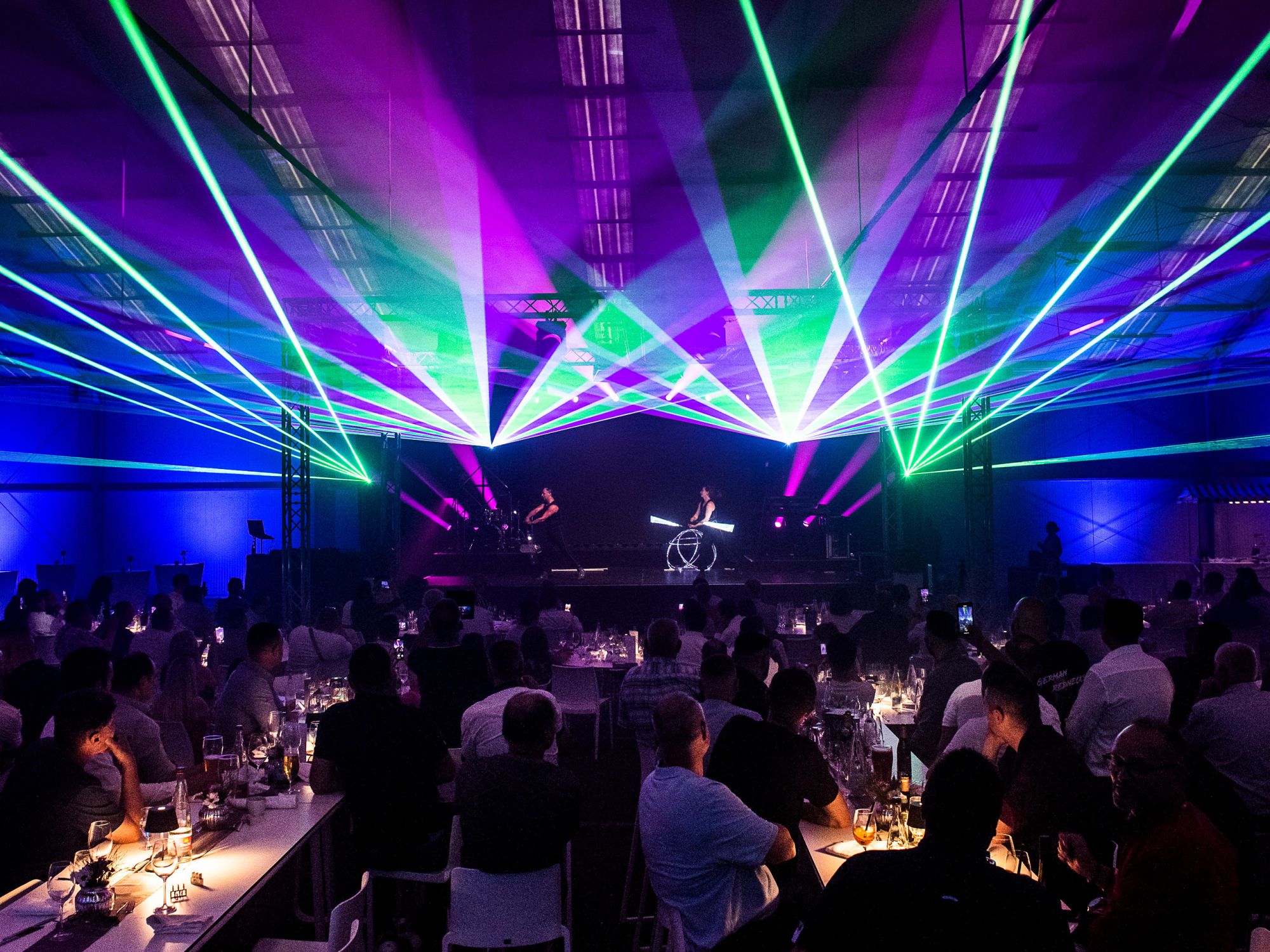 Licht- und Lasershow zum Firmenjubiläum in Köln