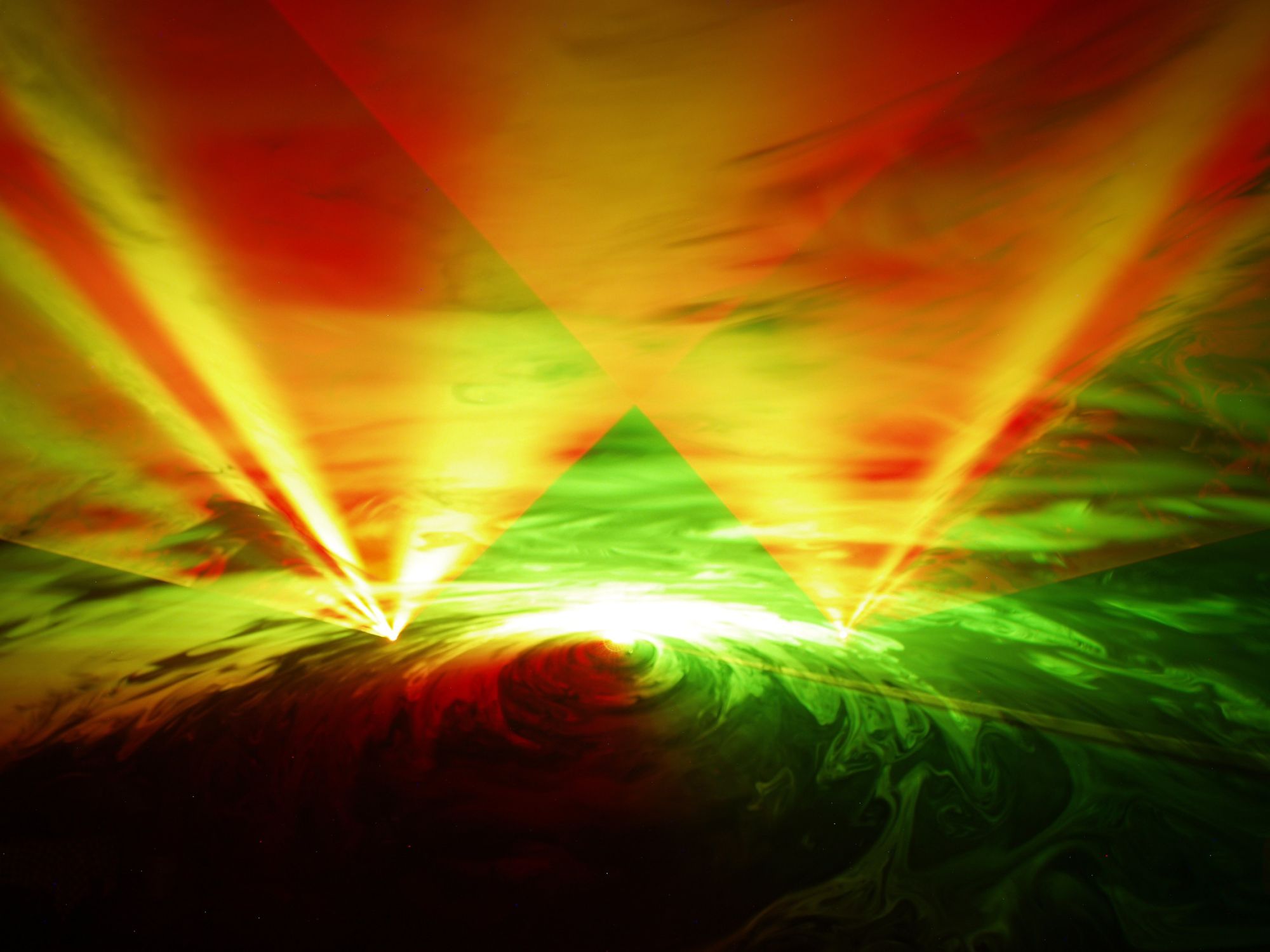 Live-Test einer Lasershow-Programmierung im Studio