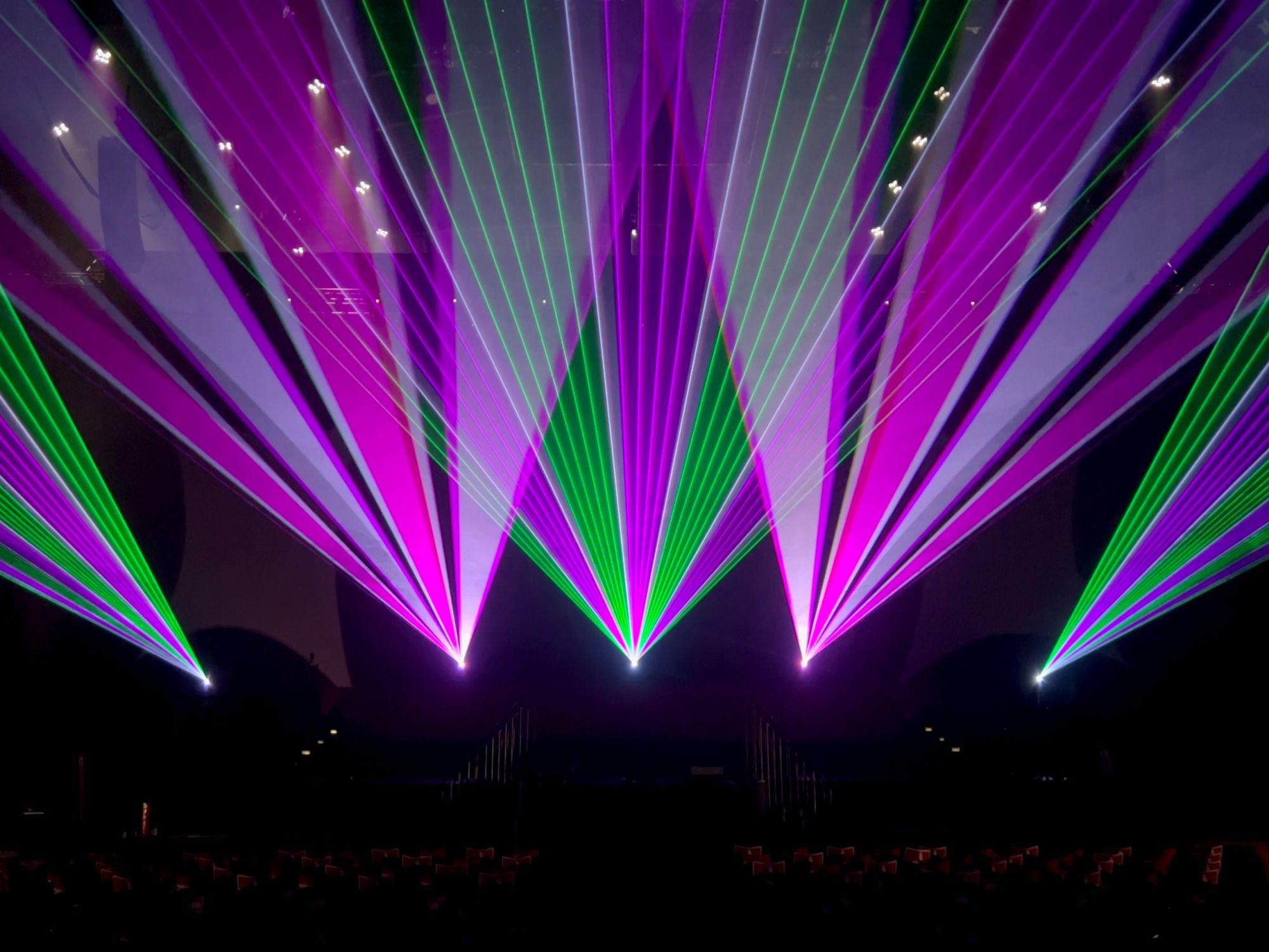 Lasershow zur Meisterfeier in der Volkswagen-Halle Braunschweig